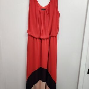 Elegant Red and Black Women's Dress